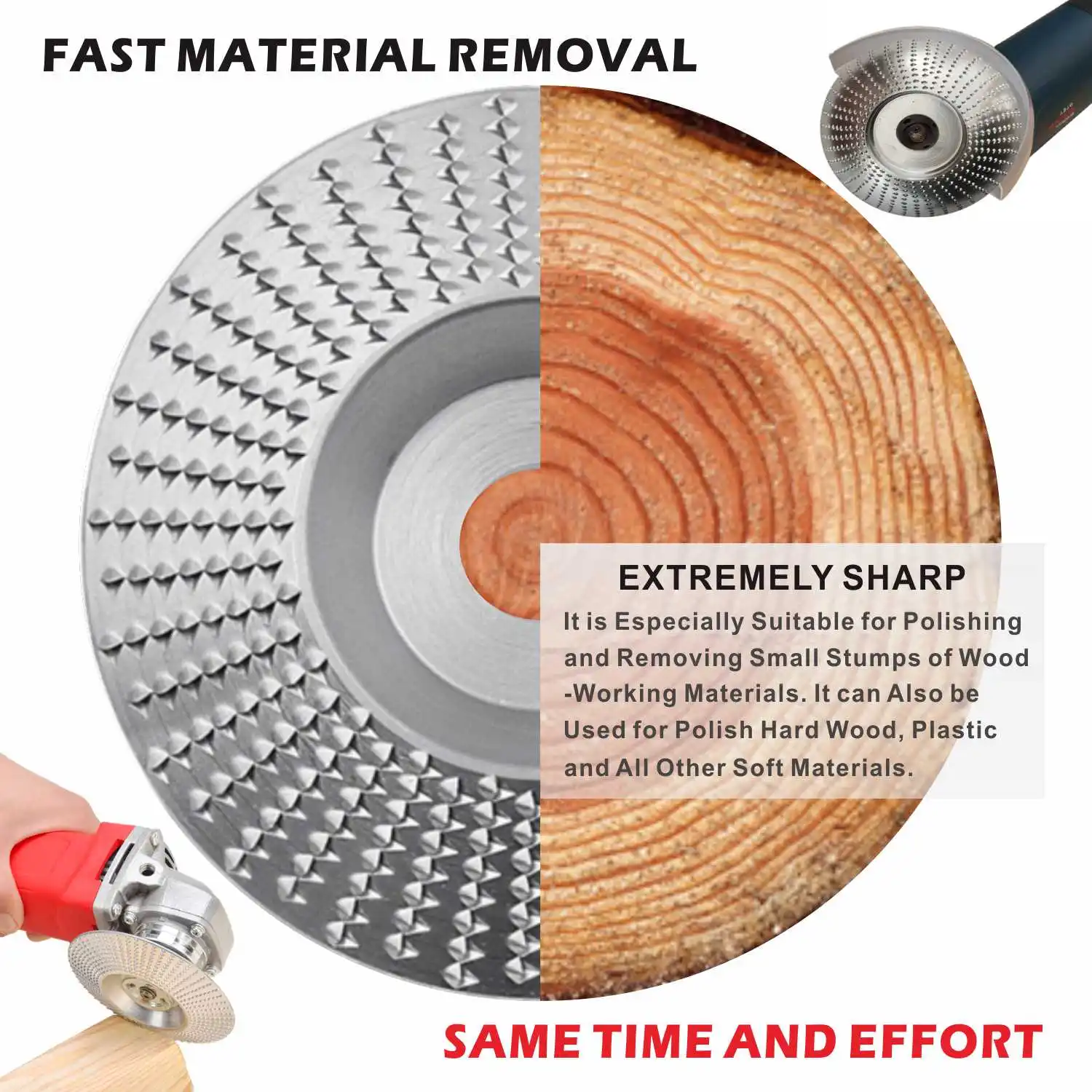 Hard Round Polishing Angle Grinding Wheel Wood Sanding Carving Shaping Disc 16/22mm Accessories Woodworking Rotary Tool