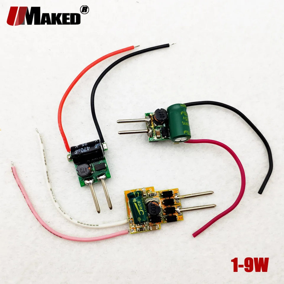Светодиодный драйвер AC/DC12V/24 V 300mA 600mA 3x1W 3x2W 3x3W 4-7W внутри PCB светодиодный источник питания MR16 трансформатор освещения для лампочки Светодиодный