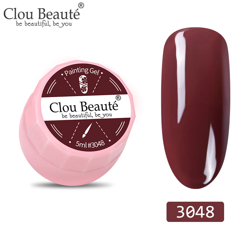 Clou Beaute 72 цвета гель-краска УФ/светодиодный гель для ногтей замачиваемый дизайн ногтей светодиодный лак для ногтей УФ-гель для ногтей DIY Краска паук гель лак - Цвет: 3048