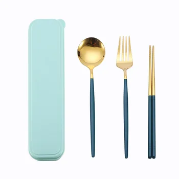 

Brandom Black Gold Cutlery Set 18/10 Stainless Steel Dinnerware Silverware Flatware Set Fork Spoon Chopsticks With Case