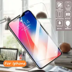 Протектор экрана для Apple Iphone X XS MAX XR glass для Iphone 7 8 6 6S Plus закаленное защитное стекло для Iphone 5 5S SE на кристаллах