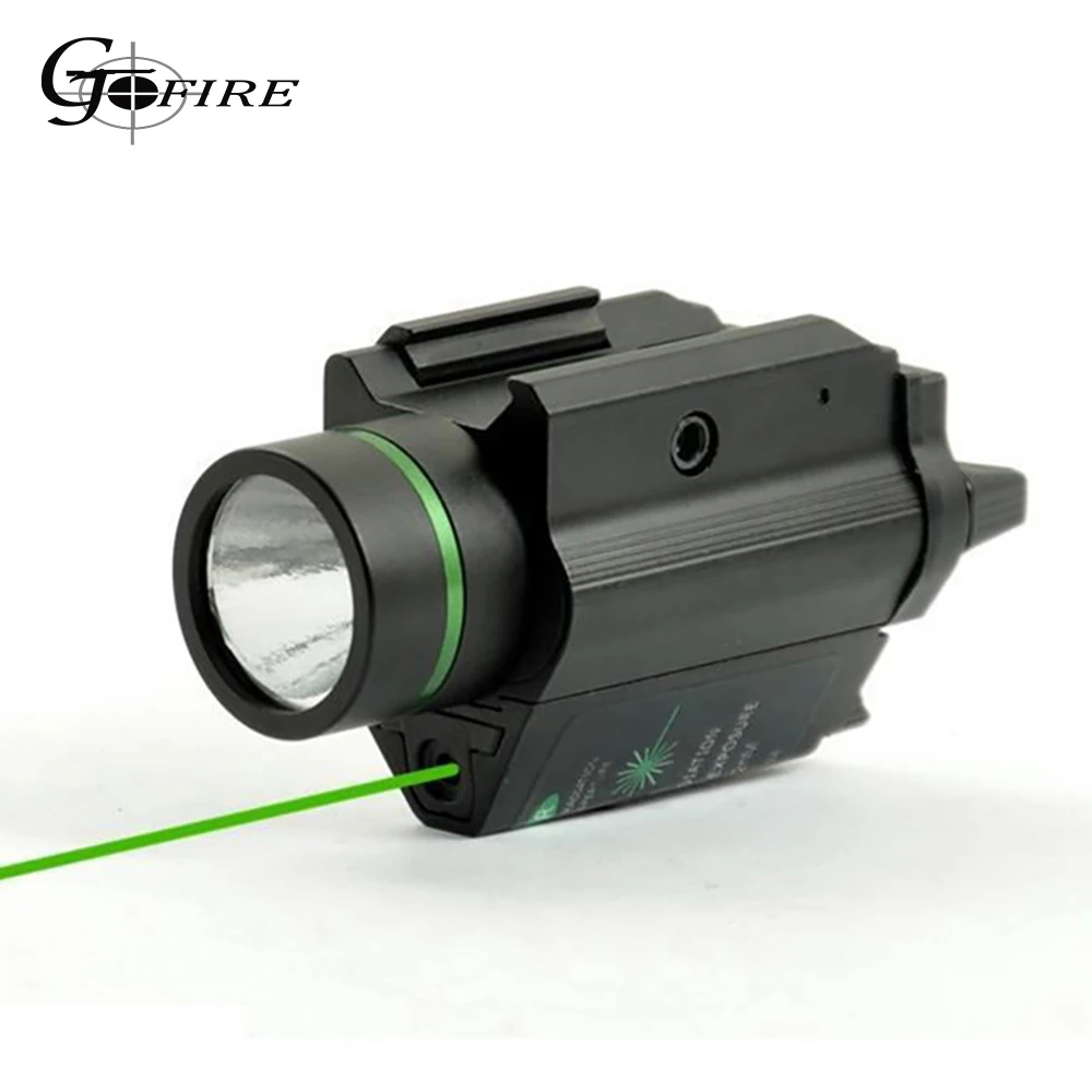 

Tactical Combo Metal Green Dot Laser Sight LED Laser Flashlight with 20mm Rail Weaver Picatinny Fit For All 20mm Rail Gun Glock