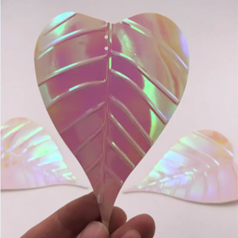 Big Leaves Shape Sequins Wedding Sewing PVC Crafts Paillettes DIY Lentejuelas Accessories 10Pcs/Bag 70*100mm 3 Kinds Color