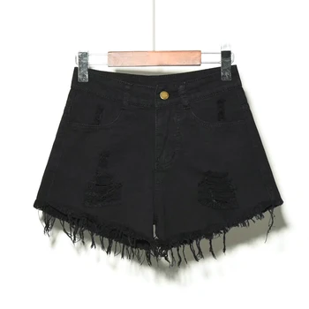 

Women Denim Holes Jeans Summer Short High Waist Casual Ripped Vintage Hot Pants