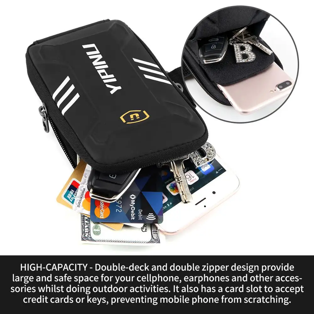 Vilead Waterproof EVA Running Bag Multi-functional Anti-fall Cellphone Holder Arm Bag Unisex Outdoor Cycling Sports Fitness Bag