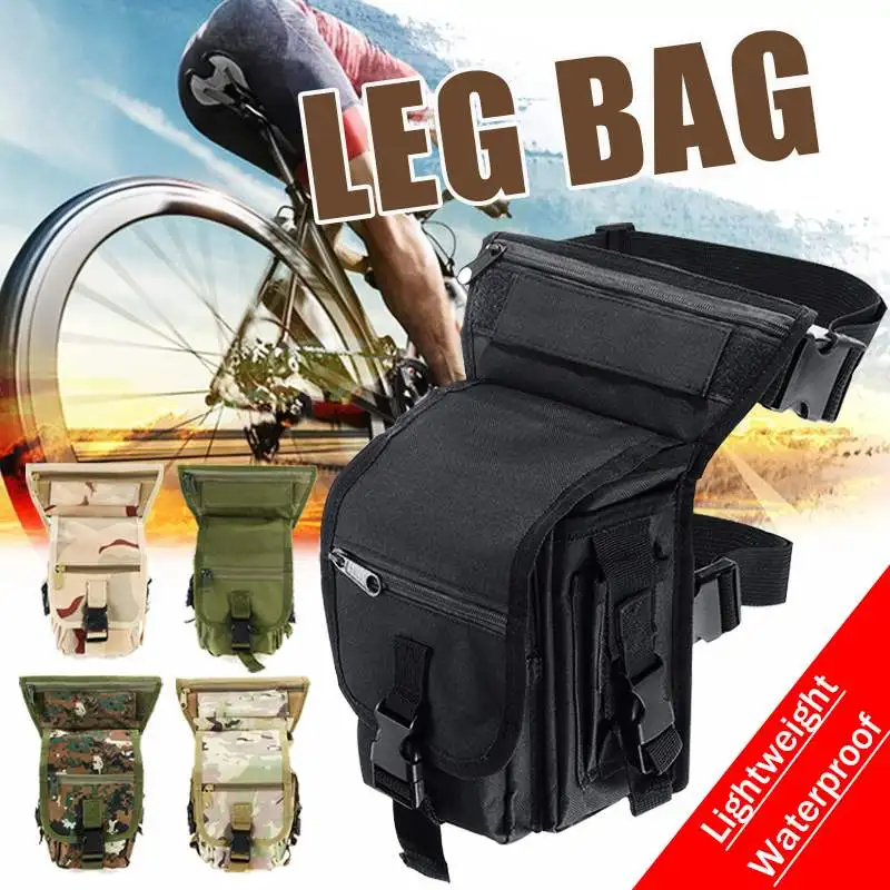 Online Neueste Bein Tasche Mode Männer Armee Vintage Oberschenkel Tasche Utility Taille Packung Beutel Einstellbare Wandern Männlichen Taille Hüfte Motorrad Gürtel tasche