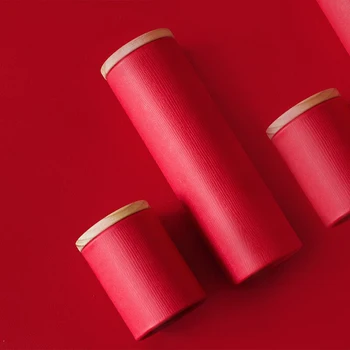 

2pc Mini Storage Box Small Coffee Tea Caddy Storage Jar circular paper Sealed wooden cover Tea Leaves xylon Packing Box