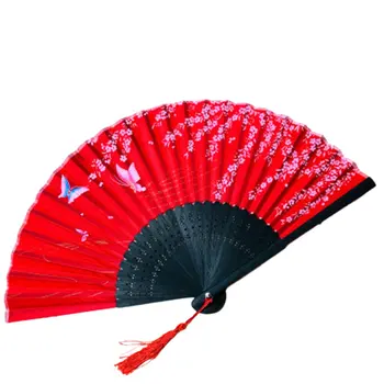 

Silk Fan Chinese Japanese Style Folding Fan Home Decoration Ornaments Pattern Art Craft Gift Wedding Dance Hand Fan
