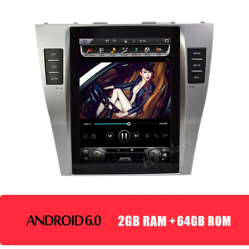 KiriNavi вертикальный экран Tesla style 10,4 ''Android 8,1 Автомобильный мультимедийный Dvd навигатор для Toyota Camry Автомагнитола 4G 2007-2011 - Цвет: Android Car Radio