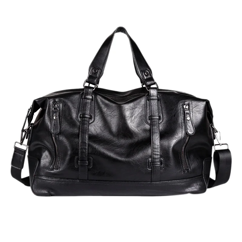 

ABDB-Men's Tote Bag Large Capacity Travel Bag Shoulder Bag Men's Waterproof Pu Handbag Casual Messenger Bag