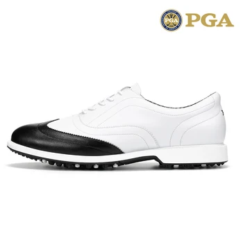 

PGA Golf Shoes Men Sports Shoes Waterproof Knobs Buckle Mesh Lining Breathable Anti-slip Mens Training Sneakers