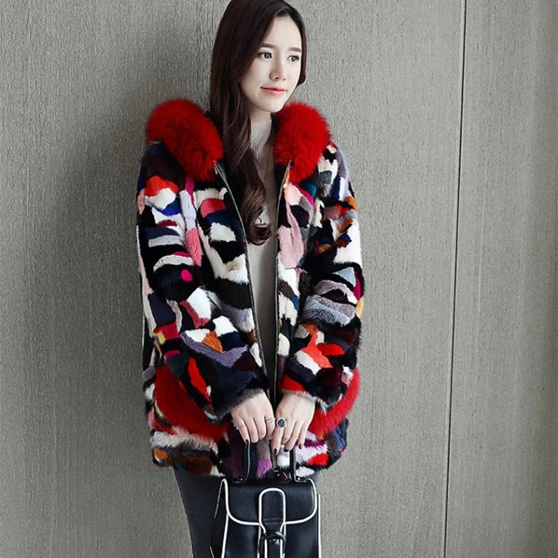 Женская Шуба из меха норки длинная шуба натурального 2019 | одежда