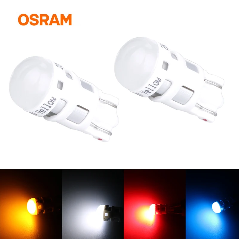 Фото OSRAM Led W5W T10 Car Lampada Light LED Driving Wedge Bulb License Plate Lights 12V 194 168 w5w Interior 1 Pair | Автомобили и