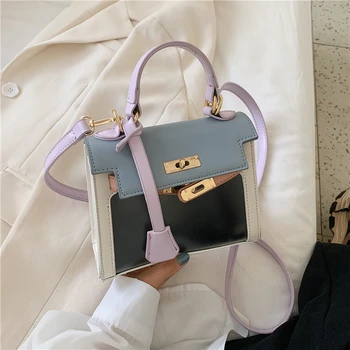 

FANTASY 2020 Newest Special Design Summer Spring Handbags For Women PU Leather Stitching Macaron 4 Color Messenger Shoulder Bag
