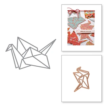 

2020 New Metal Cutting Dies and Scrapbooking For Paper Making Origami Crane Bird Embossing Frame Card Craft No Stamps