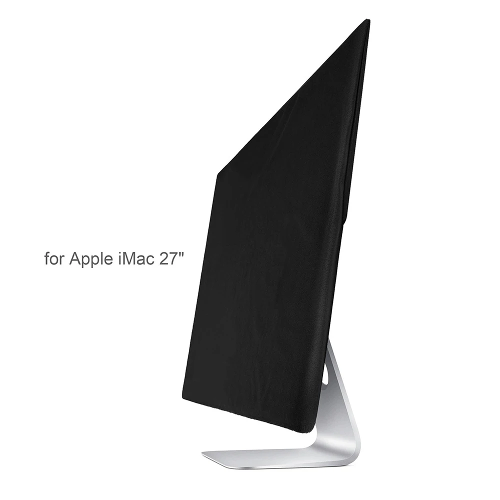 24 Inch New PU Leather Cover for iMac Computer Monitor Polyester Dust Cover Protector with Inner Soft Lining Back Pocket