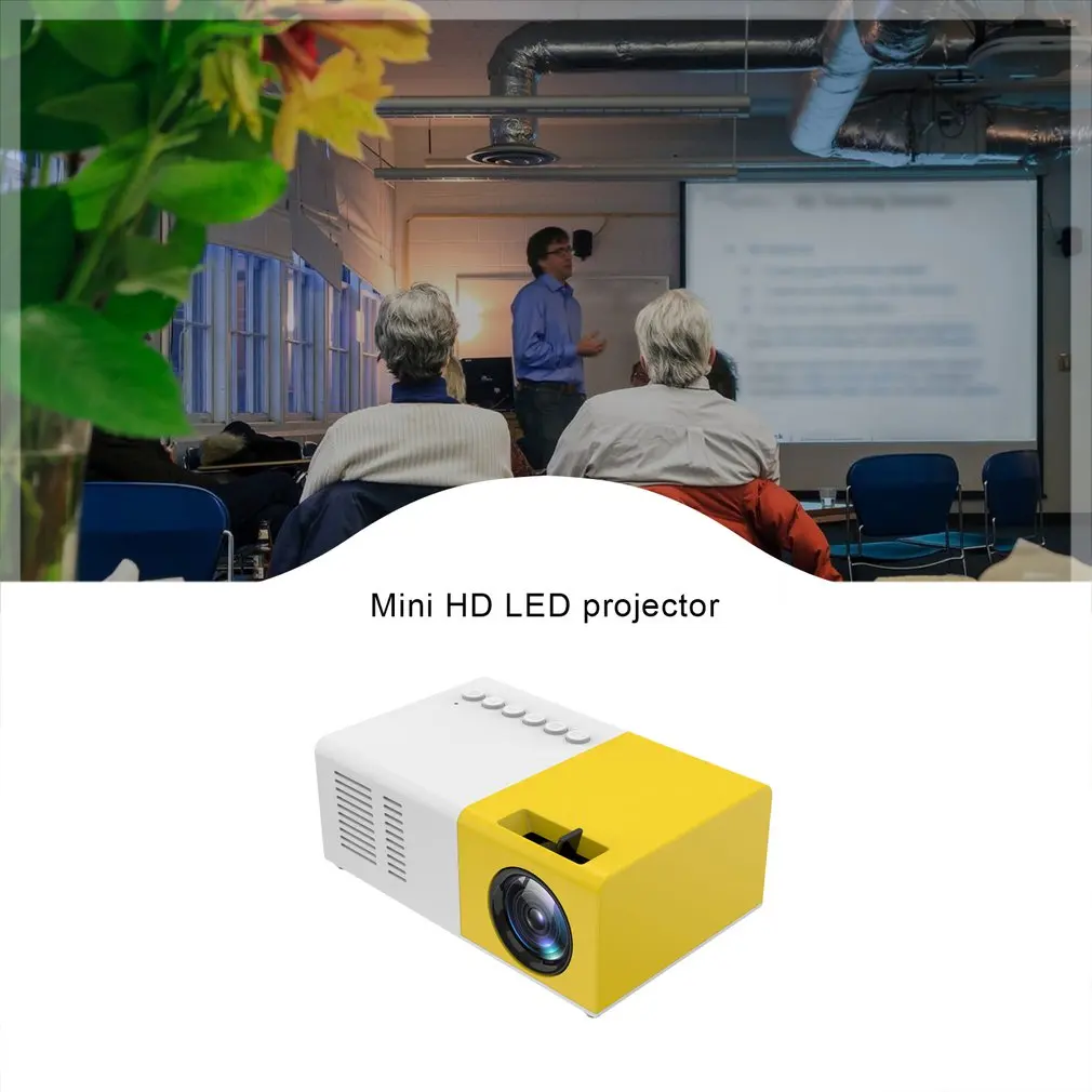 Portable Projector 3D HD LED Home Theater Cinema 1080p HDMI-compatible USB Audio Projector Yg300 Mini Camara Masanori