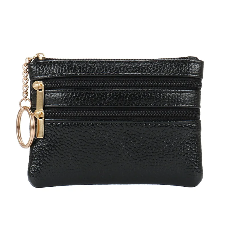 Fashion Women Wallet Clutch Three Zip Female Short Small Coin Purse New Brand Design Soft Mini Card Holder Wallet Money Bag