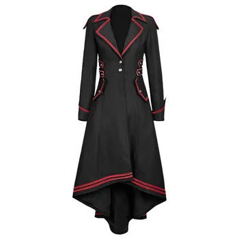 

Halloween Medieval Renaissance Steampunk Retro Ladies Cosplay Coat Trench Coat Girl Tuxedo Dress