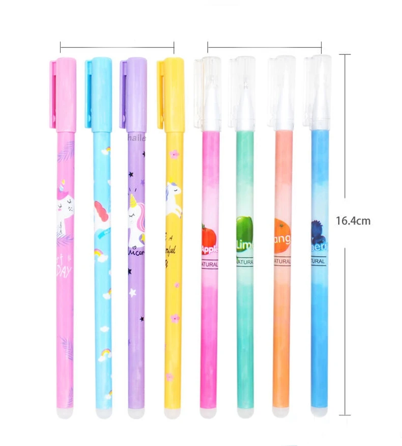 Haile 2 Teile/satz Niedlichen Konstellation Einhorn Löschbaren Stift Gewaschen griff Magische Gel Stifte 0,5mm Tinte Minen Schule Büro Schreibwaren – Detail 4