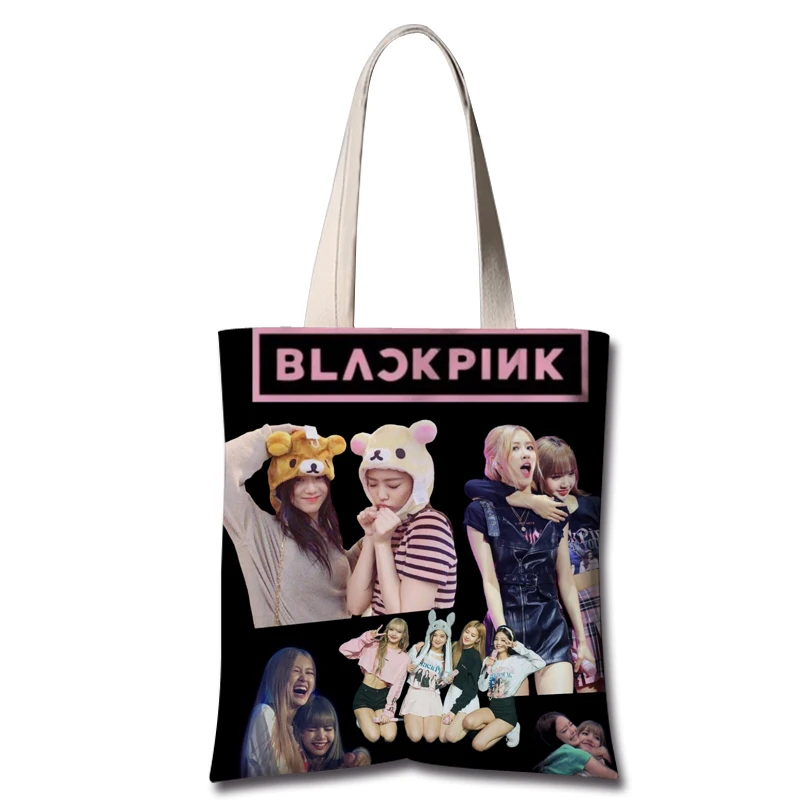 Kpop blackpink такие же корейские парусиновые сумки на плечо женская летняя уличная кавайная сумка модные вентиляторы сумка на плечо высокого качества