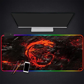 

RGB Mouse Pad Large Gaming Luminous Waterproof Non-slip Rubber Desk Mat Nebula Anime Mousepad Computer Laptop Keyboard Desk Pad
