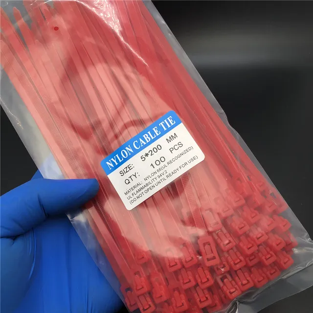 reusable zip ties kabelbinders tyraps plastiek spanband 200 Mm