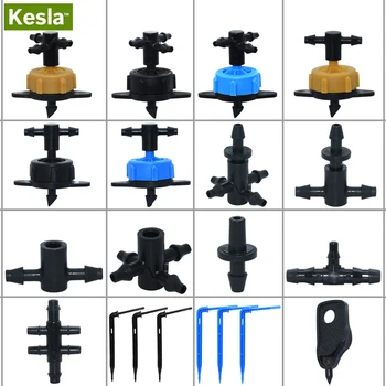 

KESLA Irrigation Sprinkler 1/8 Inch Water Pipe Tee Connector Bend Arrows Drippers Fitting Repair 2&4 Way for 3/5 mm Hose Garden