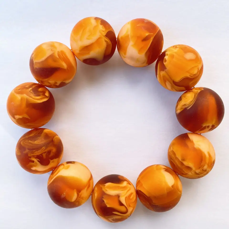 

Old Beeswax Bracelet Amber Grain Bracelet Frosted Amber Rosin Single Ring Mens and WoMens Models