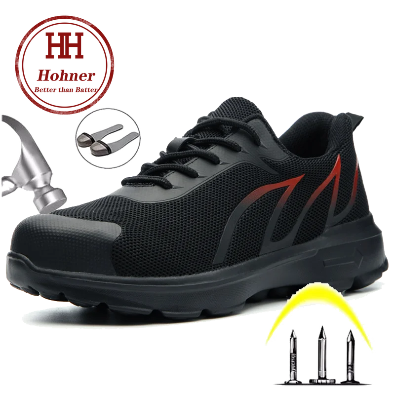 Hohner Security construction Boots Indestructible no slip work Men Safety Boots Shoes Steel Toe Cap Breathable Size Plus 36-48