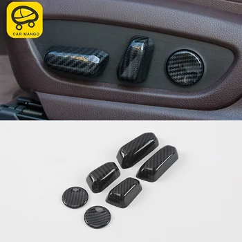 

CARMANGO for Lexus ES 2018 2019 ES200 ES300 ES260 Car Seat Adjust Switch Chrome Cover Trim Frame Sticker Interior Accessories