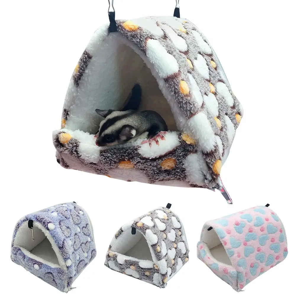 Мягкая переноска для хомяка теплое гнездо съемный спальный мешок шиншиллы кролик маленькое тканевое гнездо кровать для домашних животных