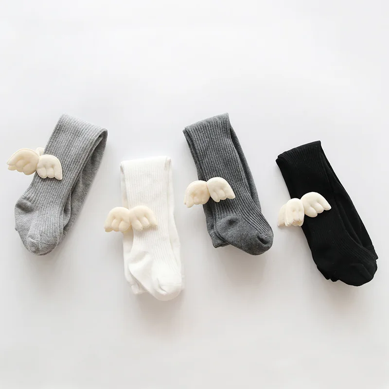 

Spring And Summer New Style Panty-hose for Kids Combed Cotton Leggings Double Needles Wing Girls Panty-hose Baby Socks