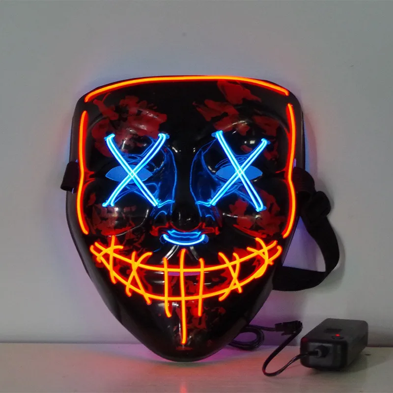 Halloween LED Mask Funny Light Up Mask From The Purge Election Year Great For Festival Cosplay Costume New Year Party Mask