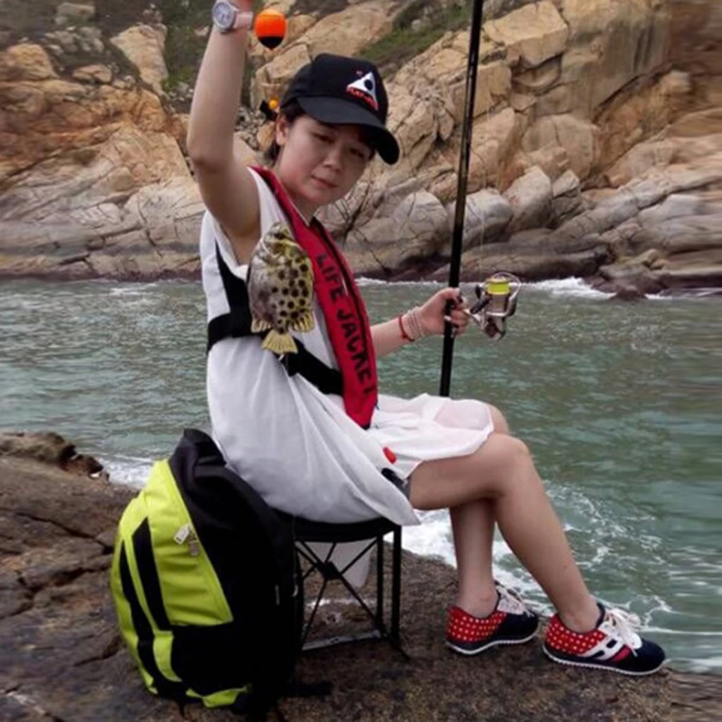 47L Lightweight Outdoor Travel Backpack with Back Built-in Folding Chair Travel Rucksack Outdoor Sports Climbing Bag