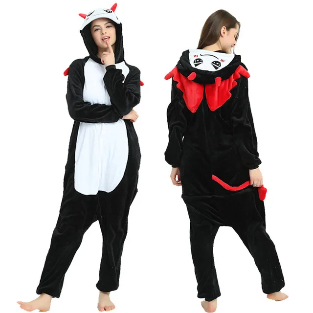 Billige Pyjamas frauen Pyjamas Einhorn Anime Panda Onesie Pikachu Kostüm Pyjamas Erwachsene Kigurumi Teufel