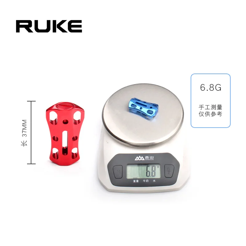 RUKE 1pc Fishing Reel Handle Knob Alloy Aluminum Materails 6.8g/pc DIY Accessory Include 2pcs Bearings Suit D/S Reel DIY Accesso