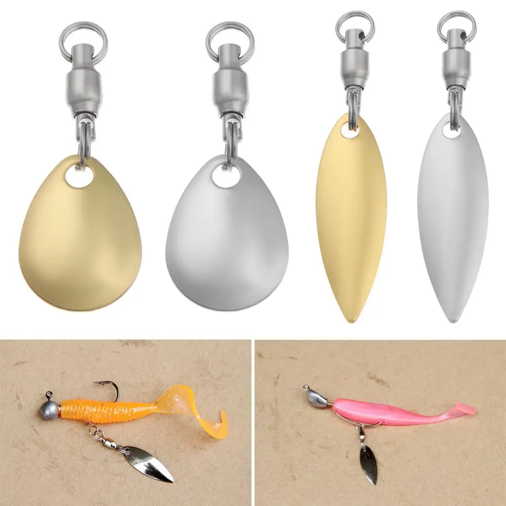 7 قطعة قطرات الماء/أوراق الوسادة على شكل طعم معدني لتقوم بها بنفسك الصيد جاذب سبينر شفرة VIB عاكس الترتر ملعقة الصيد أداة