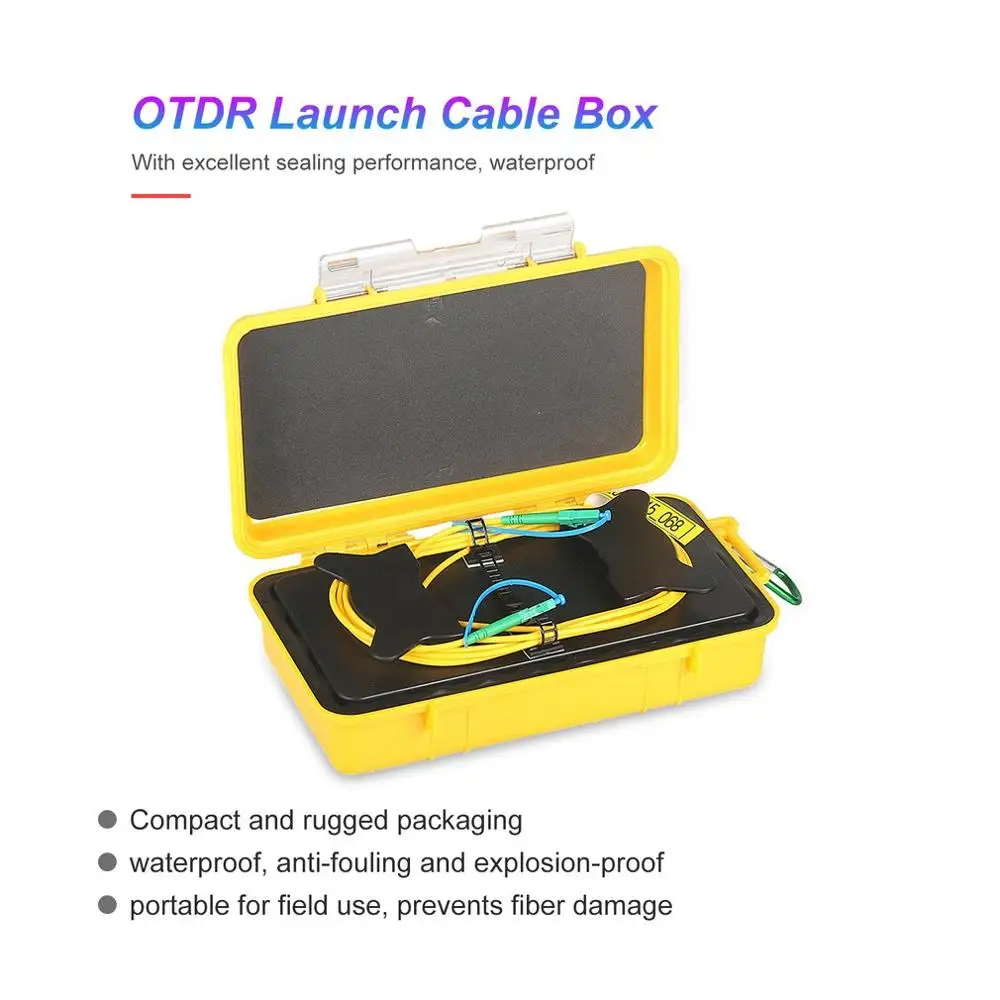 1 км/2 км одиночный режим волоконно-оптический рефлектометр launch Cable Box для OTDR Dead Zone Eliminator LC/APC-LC/APC тестовый удлинитель