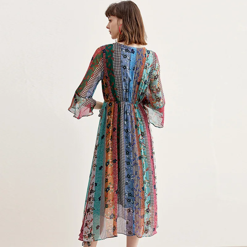 Женское длинное вечернее платье из натурального шелка Длинное Элегантное для