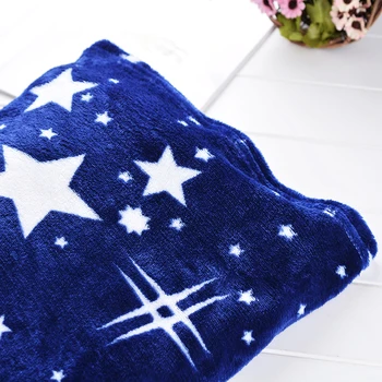 

Bright stars bedspread blanket 200x230cm High Density Super Soft Flannel Blanket to on for the sofa/Bed/Car Portable Plaids