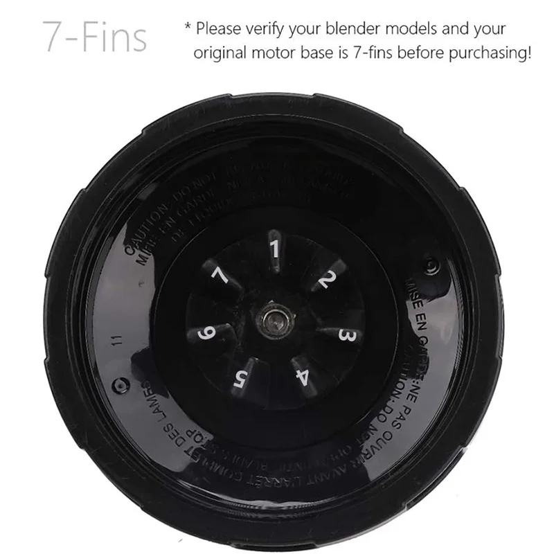 Description Picture 3 of item3Pcs 7 Fins Extractor Blade Spare Replacement Blender Extractor Blade For Nutri Ninja Blender 1000W 1500W Blender Juicer Parts