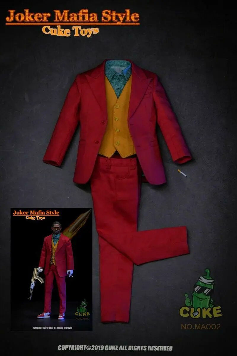 CUKE игрушки 1/6 MA 002 Джокер мафия стиль красный костюм одежда комплект модели 12