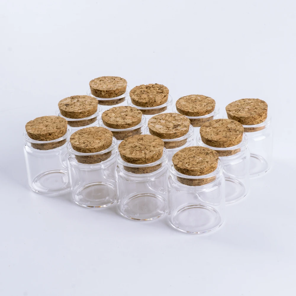 Mini bouteilles en verre avec bouchon en liège de 25ML, petits bocaux à