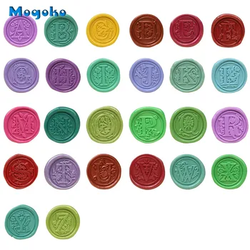

Mogoko 1pc Flower Pattern Wax Seal Stamp 26 Letter A-Z Alphabet Initial Retro Wood Antique Sealing Wax Stamp Envelope Card Decor