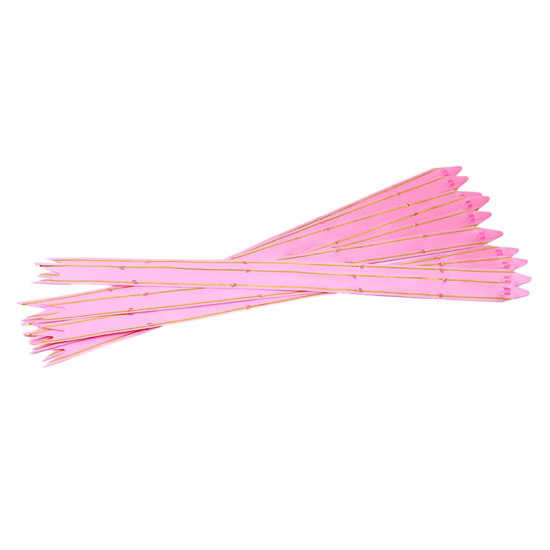 pink 10 шт./упак. DIY украшение в виде банта; Рождественская ручная Выдвижная цветами праздничные вечерние Материал, на свадьбу, на праздник, орнамент подарок - Цвет: pink