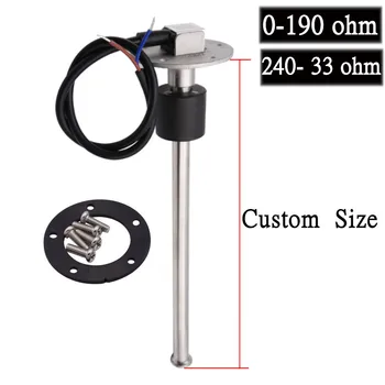 

0-190ohm 240-33ohm Car Fuel Level Gauges Flow Sensor Liquid fit fuel guages water level gauge 100/125/240/250/300mm Custom size