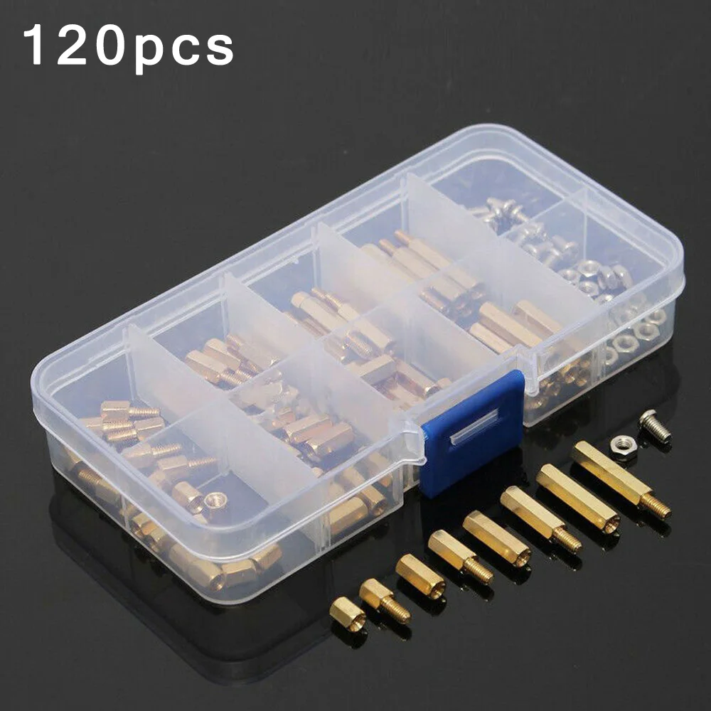 Оборудование латунная гайка прокладка из нержавеющей стали 120 шт. ассортимент