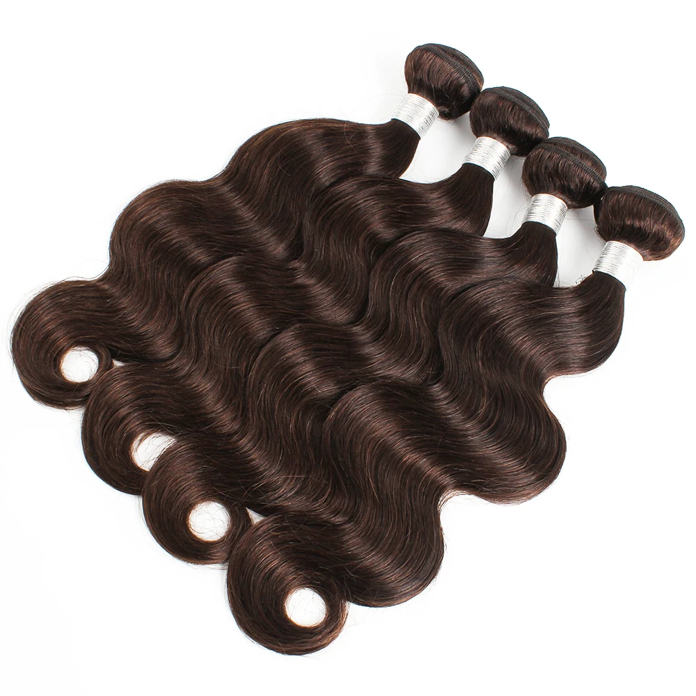 Kisshair body wave hair bundles Peruvian human hair tangle free 10 to 24 inch remy weft 1/3/4 pcs
