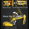1702PCS DIY Blocks Hydraulic Rod Remote Control Excavator 360 Degrees Rotate Anti-Slip Track Electric RC Car Truck Kids Gift Toy 3